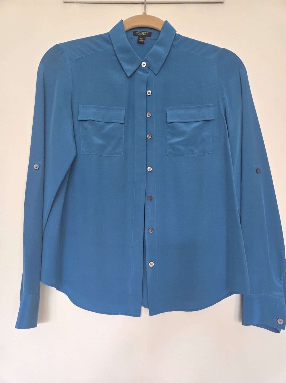 Ann Taylor Teal Button-Down Shirt